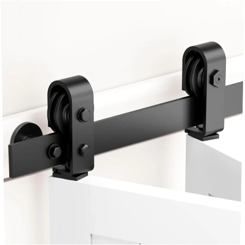 ZEKOO 3.3FT Bifold Sliding Barn Door Hardware Track Kit Bifold Barn Door Bifold Closet Door for Two 18” Doors, Top Mount, Smoothly and Quietly, Easy Install (Doors not Included)