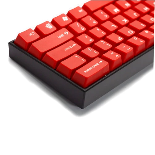 TAI-HAO OEM Profile Red Keycaps 122 ANSI Layout Compatible with All MX Types Keyboards(61/87/104/108+1.75u+2u Shift Key+1.5u Ctrl/Alt +1.25u FN +7U) Custom Keycap Set