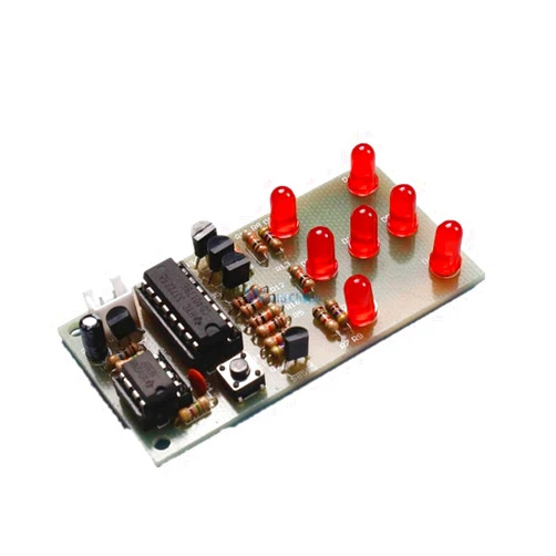 Generic Electronic Dice NE555 LED Module CD4017 DIY Kit 5mm Red LED 4.5-5V ICSK057A Electronic Module Fun Kit