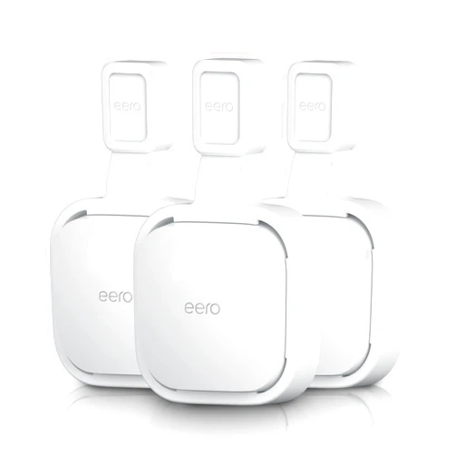 Sootozy 3Pack Wall Mount Holder for eero Pro 6e/Pro 6 Mesh Wi-Fi System,Outlet Wall Mount Stand Bracket for eero Pro 6e tri-Band Mesh,Wall Bracket for eero Pro 6 Extender Router Wire Organizer[Upgraded]