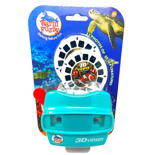 WARM FUZZY Toys 3D Viewfinder (Sea Life) - Viewfinder for Kids & Adults, Classic Toys, Slide Viewer, 3D Reel Viewer, Retro, Vintage Toys with 3 Reels - Contains 21 High Definition 3D Images