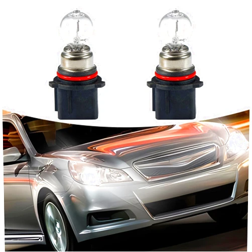 Flygun 2 PCS Car Halogen Fog Light Bulb, PSX26W 3200-3500K Clear Light Source UV-resistant Quartz Glass Steering Brake Light, Lighting Replacement Modification Accessory, for Most Cars (White)