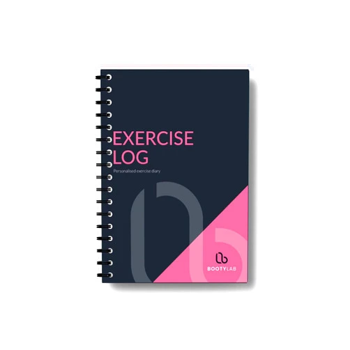 Booty Lab Fitness Journal & Workout Log Book - Premium Daily Exercise Planner (Pink)