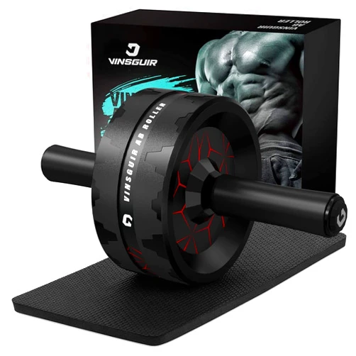 Vinsguir Ab Roller Wheel, Abs Workout Equipment for Abdominal & Core Strength Training, Exercise Wheels for Home Gym, Fitness Equipment for Core Workout with Knee Pad Accessories