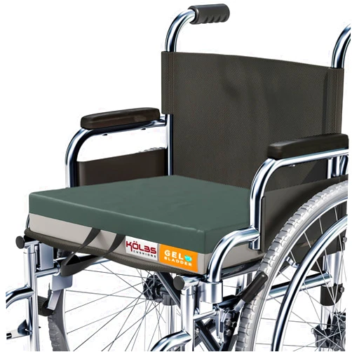 Kölbs Gel Extreme Wheelchair Seat Cushion, Coccyx, Sciatica & Tailbone Pain Relief, Ideal for Office, Kitchen Wheelchairs and Auto, 16 x 16 Inch Seat, 3 Inch Thick