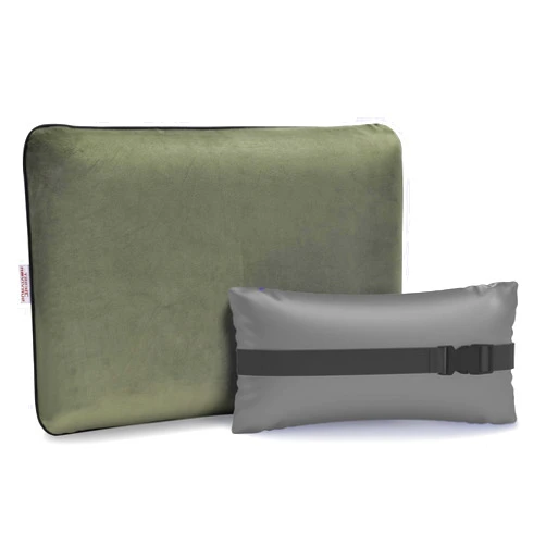 Besst Survivor Compressible Camping Pillow, Memory Foam Pillow for Backpacking, Travel -Neck Lumbar Support, Lightweight Compact Pillow with Washable Pillowcase- Hiking Essential -Gray