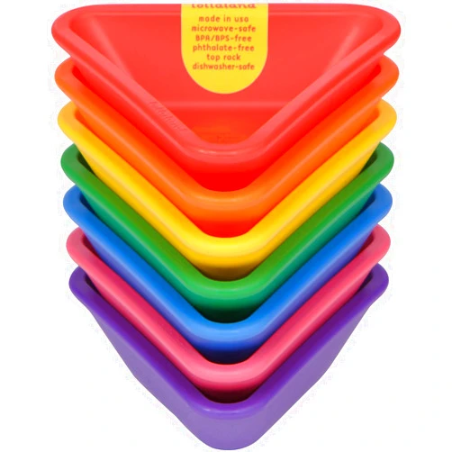Lollaland - Unbreakable, Toddler Dipping Cup , Microwave Safe, Dishwasher Safe Small, Plastic, Pinch bowl, Sauce Dish, 7 Piece, Condiment Tray Set