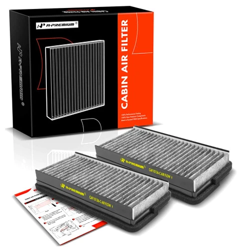 A-Premium 2-PC Cabin Air Filter w/Activated Carbon Compatible with Chevy, Buick, Oldsmobile, Pontiac & Saturn - Uplander 05-09, Venture 01-05, Rendezvous 02-07, Terraza, Silhouette, Aztek, Montana