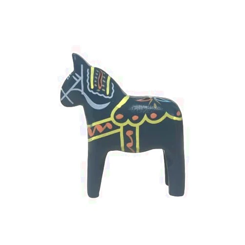 Essence of Europe Gifts E.H.G Swedish Themed Orange-Red Wooden Rocking Dala Horse 4