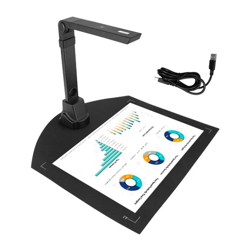 Aepiraza 12MP Digital Portable Camera Document Scanner, A3/A4 Capture, USB Document Camera with Deskewing, Multi-Page Scanning, Pocket Book Scanning, OCR, Compatible with Windows