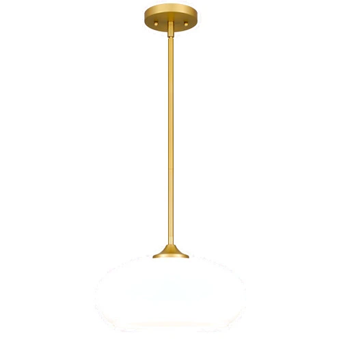 Tawson Juno Modern 1-Light Pendant Ceiling Light Fixture with Etched Opal Glass Shade for Kitchen Island, Hallway, Entryway, Passway, Dining Room, Bedroom, Balcony Living Room