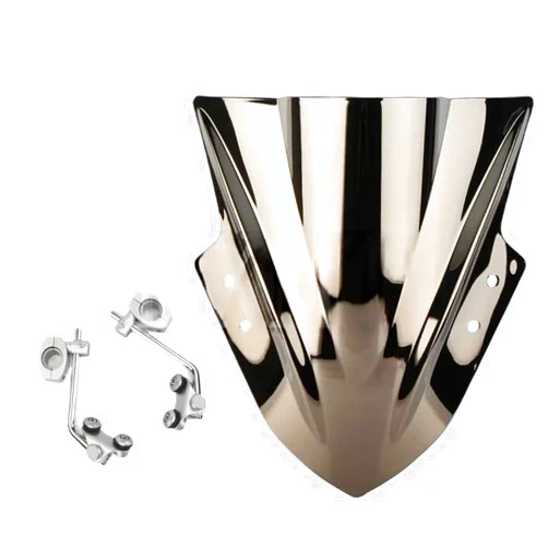 DAWDFC Windscreen Wind Deflector Motorcycle Windshield Windscreen with Adjustable Bracket Wind Screen for MT125 FZ1 FZ6 FZ8 FZ8N XJ6 MT-01 MT03