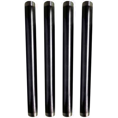 Supply Giant SupplyGiant 3/4 x 24 Inch Steel Black Pipe (4-Pack), Heavy Duty Industrial Malleable Steel Pipes, 3/4