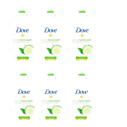Dove Caring Hand Wash, Fresh Touch Cucumber & Green Tea, 8.45 Fl Oz (Pack of 6)