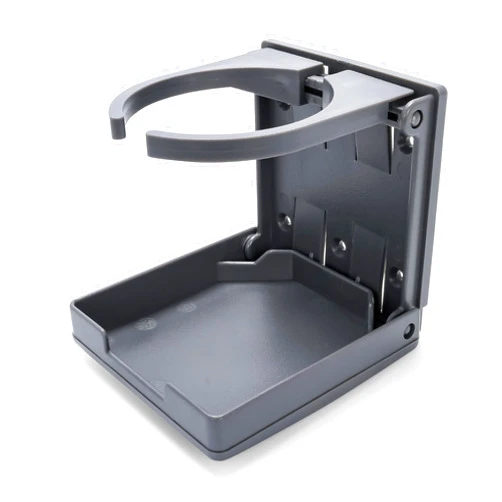 Camco Camper/RV Drink Holder-Features Adjustable Space-Saving Design & Holds Almost Any Size Mug, Cup, Bottle or Can-Extra Cup Holder for Cars, Trucks, RVs, Vans, Boats, and More- 2-Pack, Gray (44047)