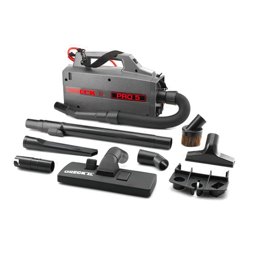 Oreck Commercial XL Pro 5 Super Compact Canister Bagged Vacuum Cleaner with Attachments, Lightweight with Extended Cleaning Reach, Portable Professional Grade, BB900-DGR, Black