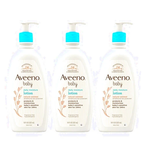 Aveeno Baby Aveeno Baby Daily Moisture Lotion with Colloidal Oatmeal & Dimethicone, 3 X 18 Fl. Oz, 54.0 Fl Oz (Pack of 3)