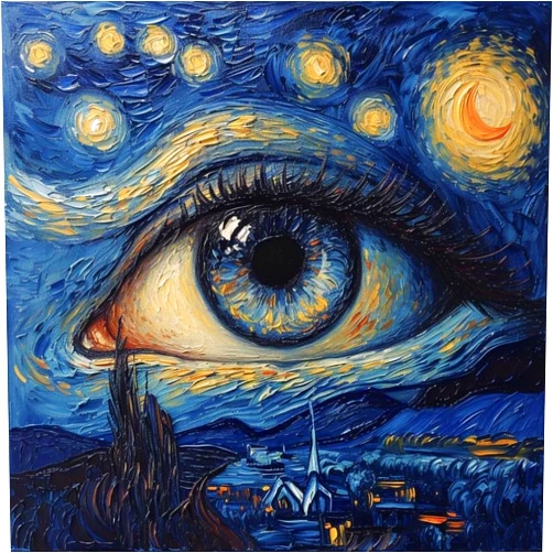 Apcufir Diamond Painting Kits for Adults,Eyes in The Starry Night Diamond Art Kits Full Round Drills,Paint by Diamonds Gem Art DIY Crafts for Gifts and Home Wall Decor 14X14 Inch