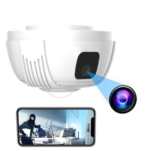 Yongjoy 1080P Hidden Camera Smoke Detector - Spy Camera for Home Security with Night Vision Motion Detection - 4000mAH Rechargeable Wireless PTZ Surveillance Nanny Baby Dog Pet Monitor - AC 110V Powered