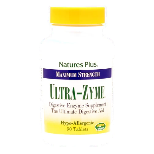 Natures Plus Ultra-Zyme - 90 Tablets - Enzyme Supplement to Support Healthy Digestion - Gluten Free - 45 Servings