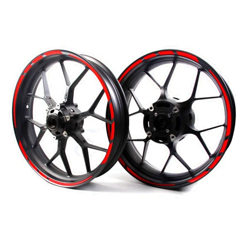 Arashi Red Wheel Rim Strips Tape Stickers Decals Designed for All 17