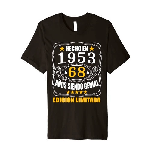 Regalos 68 Años Cumpleaños Para Hombres Mujer 68 Años Cumpleaños Regalo Para Hombre Mujer Hecho En 1953 Premium T-Shirt