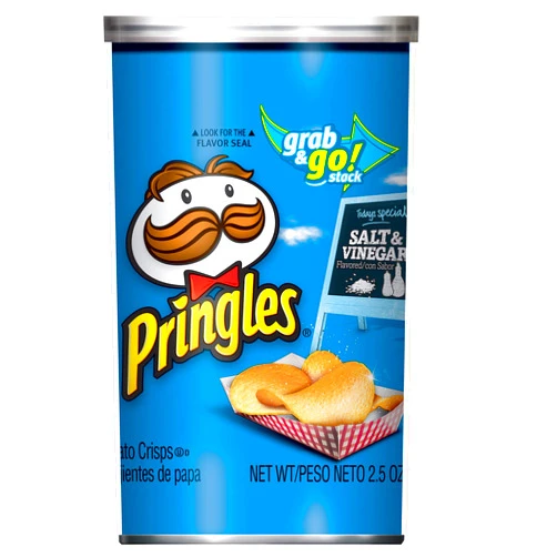 Pringles Salt and Vinegar Flavored Potato Crisps Chips (Pack of 12)