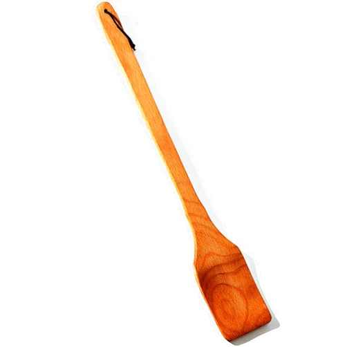ECOSALL Large Wooden Spoon - 18-inch Heavy Duty Cajun Stir Paddle for Cooking in Big Pots & Wall Décor - Big Spoon For Brewing, Grill, Mixing, Stirring - Solid Natural Hard Wood Long Spatula.