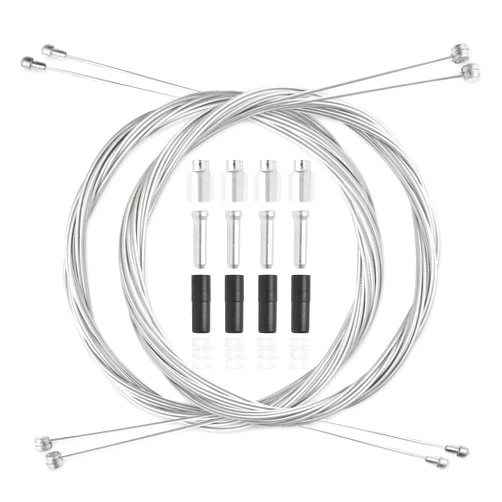 Gionfe 4Pcs Universal Bike Brake Cable Set, Standard Bicycle Brake Cable, Replaceable Brake Inner Wire Cable,Professional Bicycle Brake Line For MTB Mountain Bikes Or Road Bikes,Free End Caps Accessories 2M