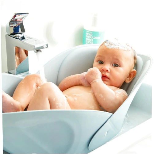 FridaBaby Soft Sink Baby Bath by Frida Baby Easy to Clean Baby Bathtub + Bath Cushion That Supports Baby's Head