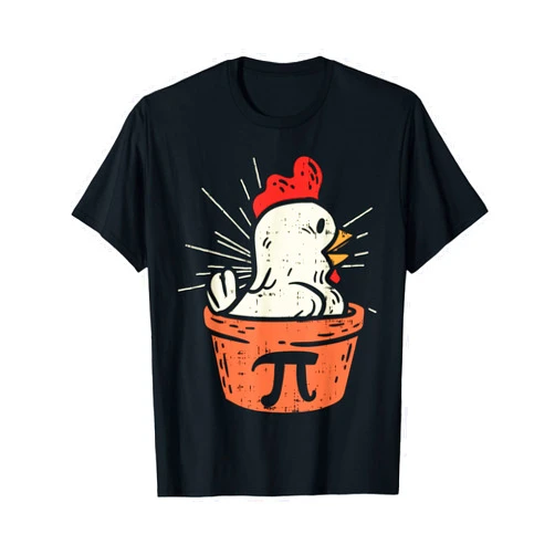 BoredKoalas Funny Pi Day Shirts Math Teacher Gifts Funny Chicken Pot Pi Shirt Day Pie Math Lover Geek Gift 3.14 T-Shirt