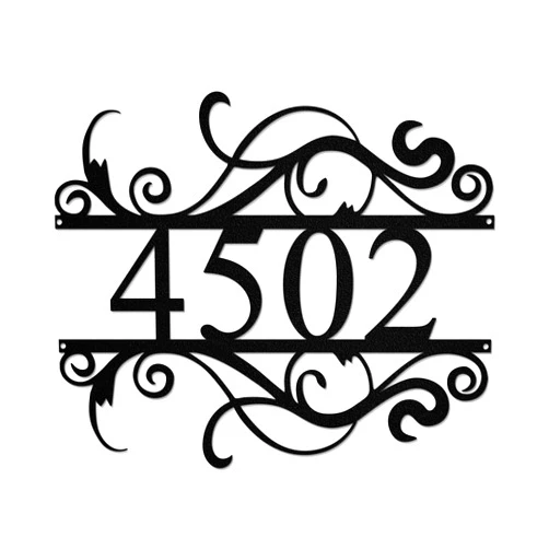 LucySky Personalized Address Plaques, Custom House Number Sign, House Number Plaque, Address Numbers for House