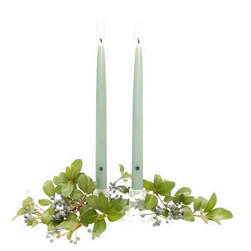 Colonial Candle Bayberry Scented Taper Candle, Hand-Dipped, Drip-Less & Smokeless, Premium Wax with Cotton Wick, 10 in, 2 pk