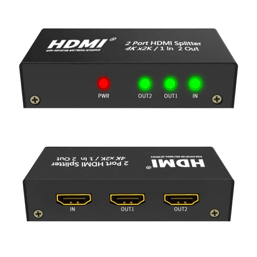 Generic HDMI Splitter 1 in 2 Out 4K, HDMI Male to Dual HDMI Female 1 to 2 Way HDMI Splitter, Powered HDMI Splitter 1×2 Support 4K@30HZ for X-Box, P3, P4, Fire Stick, Blu-Ray DVD, Satellite Receiver