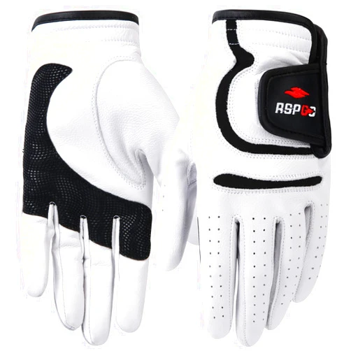 RSPGO Men’s Breathable Golf Glove All Premium Soft Cabretta Leather Enhance Grip and Durability （Single Pack Left Hand）