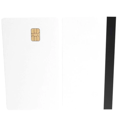 Klmnduo 100 Pack - SLE4442 Chip Cards w/HiCo 5/16inch (8.4mm) 2 Track Mag Stripe
