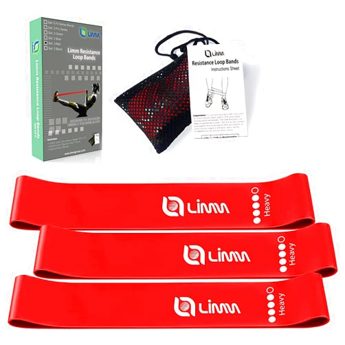 Limm Fittest Pro by Limm Resistance Bands for Legs and Butt, Fabric Exercise Loop Bands Yoga, Pilates, Rehab, Fitness and Home Workout, Strength Bands for Booty