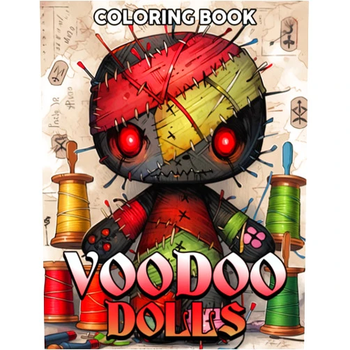 By Mike Singh (Author) Voodoo Dolls Coloring Book: Creepy Coloring Pages About High-Quality Horror Dolls Scenes Illustrations For Adults To Color Fun And Enjoy