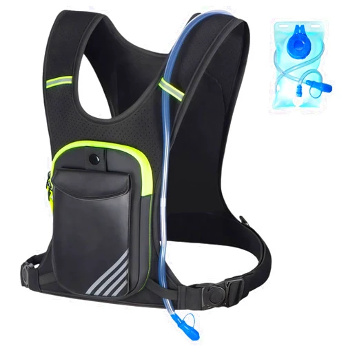 Koculemi Running Hydration Vest Backpack Chest Bag with 800 ML Water Bladder, Minimalist Lightweight Running Vest for Women Men with Phone Holder, Extra Storage for Hiking Cycling Marathon