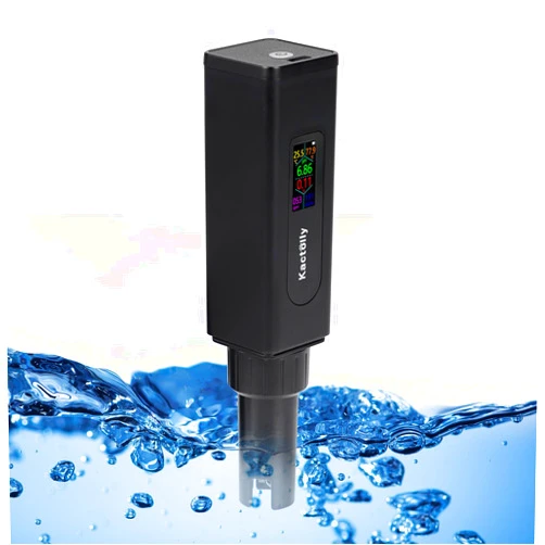 Kactoily Lab Grade 5 in 1 Water Quality Test Meter, pH TDS Meter, pH/TDS/EC/Salinity/Temp Data, Simultaneous Display & Rechargeable, for Familydrinking Water, Aquariums, Labs