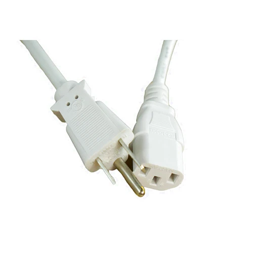 OMNIHIL [UL Listed] OMNIHIL White 15 Feet Long AC Power Cord Compatible with ZAAZ Vibration MAC Hine Model: 20K