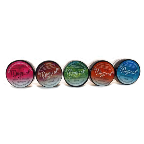 Lindy's Stamp Gang Magical Jar Set, 0.25-Ounce, Autumn Leaves, 5 Per Package