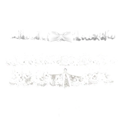 Glowity Wedding Garters for Bride, 2 Piece Bridal Garter Set Lace Floral Garter Bridal Accessories