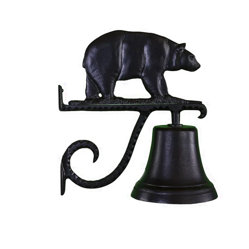 Montague Metal Products Cast Bell with Black Bear