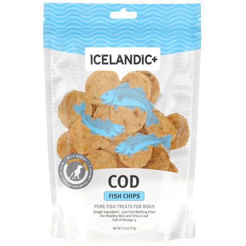 Icelandic+ Cod Fish Chips Dog Treat 2.5-oz Bag