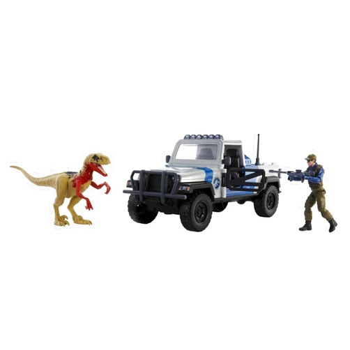Jurassic World Toys Search 'N Smash Truck Set with Atrociraptor Dinosaur & Human Action Figure, Vehicle with Destruct Features Truck & Atrociraptor