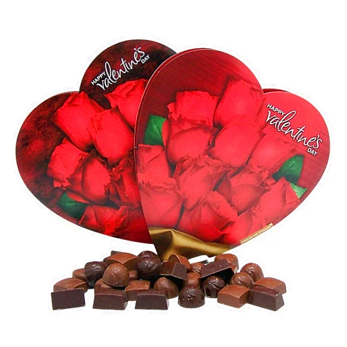 Wowser Valentine’s Day Candy Dozen Rose Designed Heart Shaped Box, Assortment of Chocolate Truffles, Valentine Gifts, Presents for Loved Ones, 2 Pack, 6 Ounces