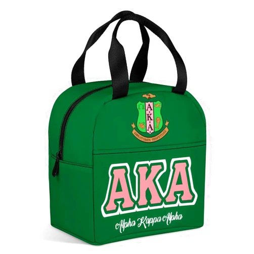 Dujunex AKA Sorority Paraphernalia Gifts Lunch Bag for Women, Tote Reusable Thermal Insulation and Cold Preservation Meal Tote