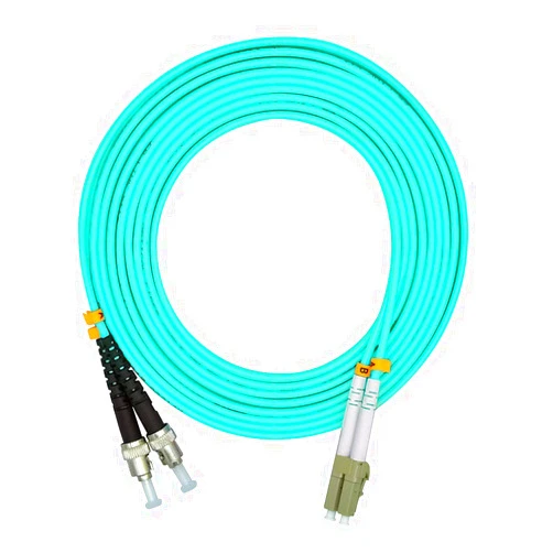 Jeirdus OM4 1Meter 3ft LC to ST Duplex 10Gb Fiber Optic Cable Jumper Optical Patch Cord 50/125 Multimode LC-ST