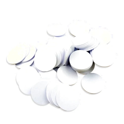 LeadSeals 100 PCS Blank NFC Tags NTAG215 NFC 215 Cards Rewritable NFC Coins Game Character Cards 25mm(0.98 Inch) 504 Bytes Memory Compatible with All NFC Enabled Smart Phones and Device